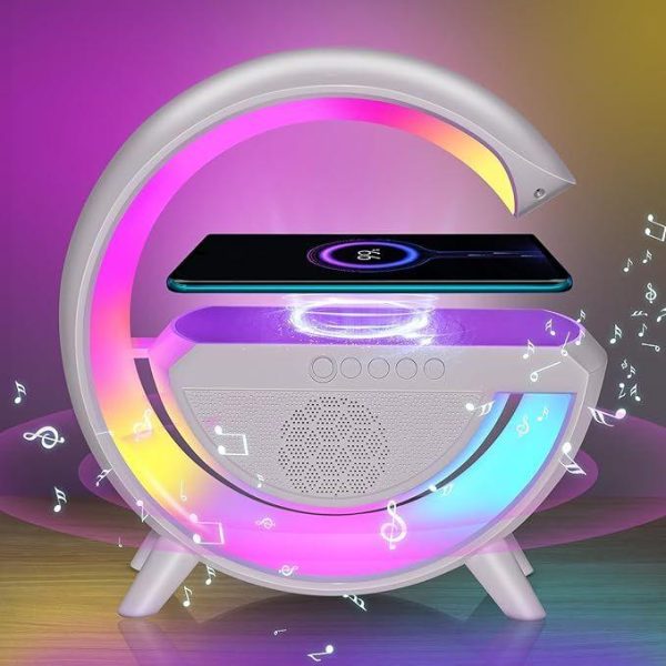 Lamparademesaconcargadorinalambrico_iluminacionambientalconaltavocesBluetooth.jpg Led Wireless Charger Speaker