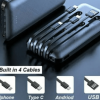 Flexora 20000mAh Power Bank Built-in Cables