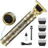 Vintage T9 Metal Body Hair Trimmer – USB Rechargeable